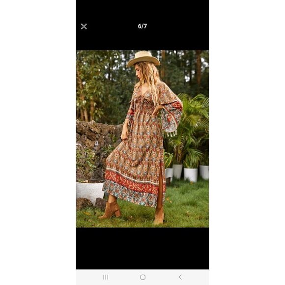 GYPSY PAISLEY MAXI DRESS - Picture 8 of 12